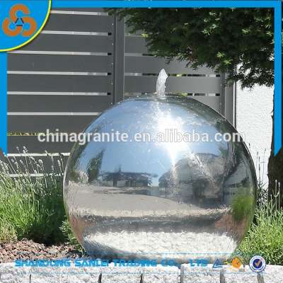 garden ornaments landscaping mirror surface stainless steel ball fountain