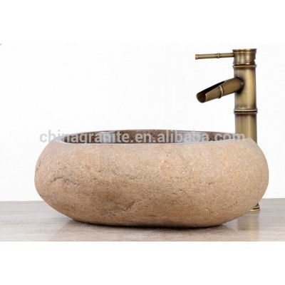 river stone bathroom sink