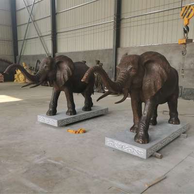 outdoor gate animal sculpture archaize metal statue Elephant Statue